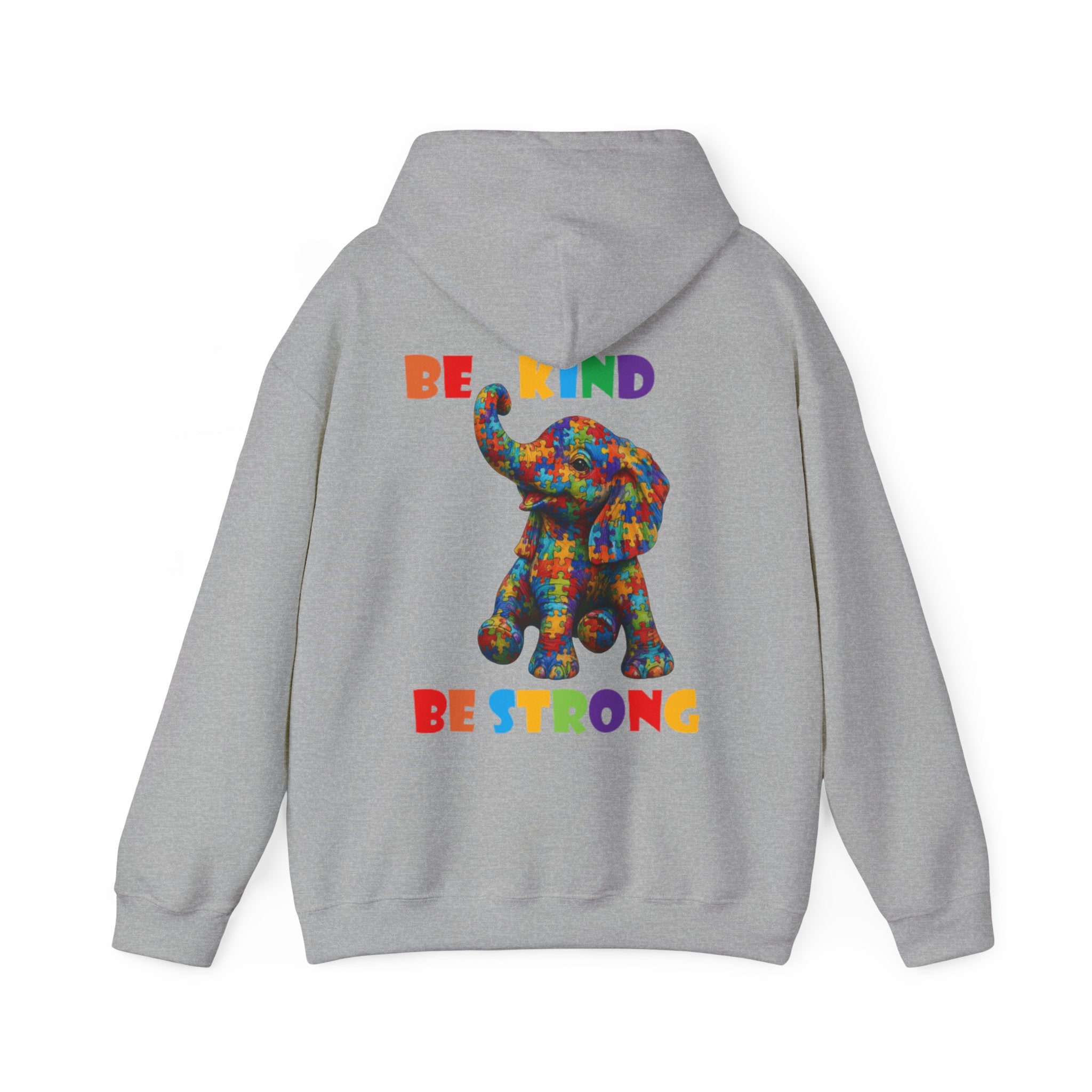 Colorful Elephant 'Be Kind Be Strong' / Adult Hoodie