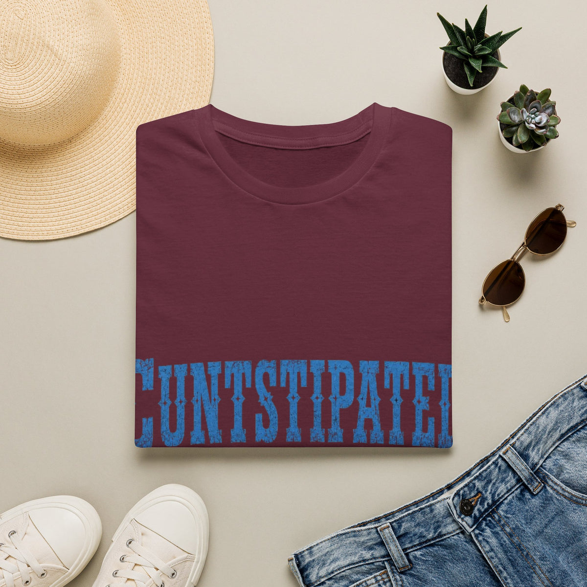 Graphic Adult Tee — 'Cuntstipated' Bold Text Shirt