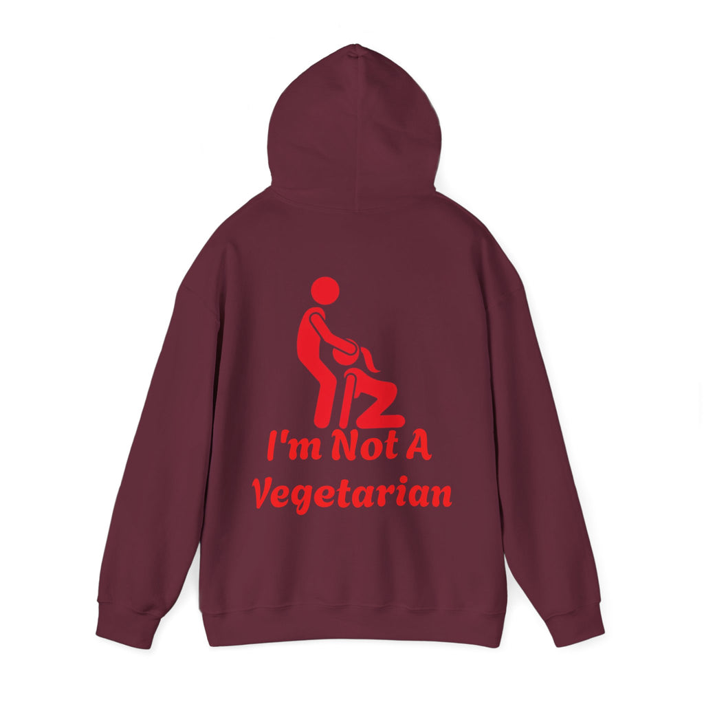 Adult Hoodie — I'm Not A Vegetarian (Funny Grilling Graphic)