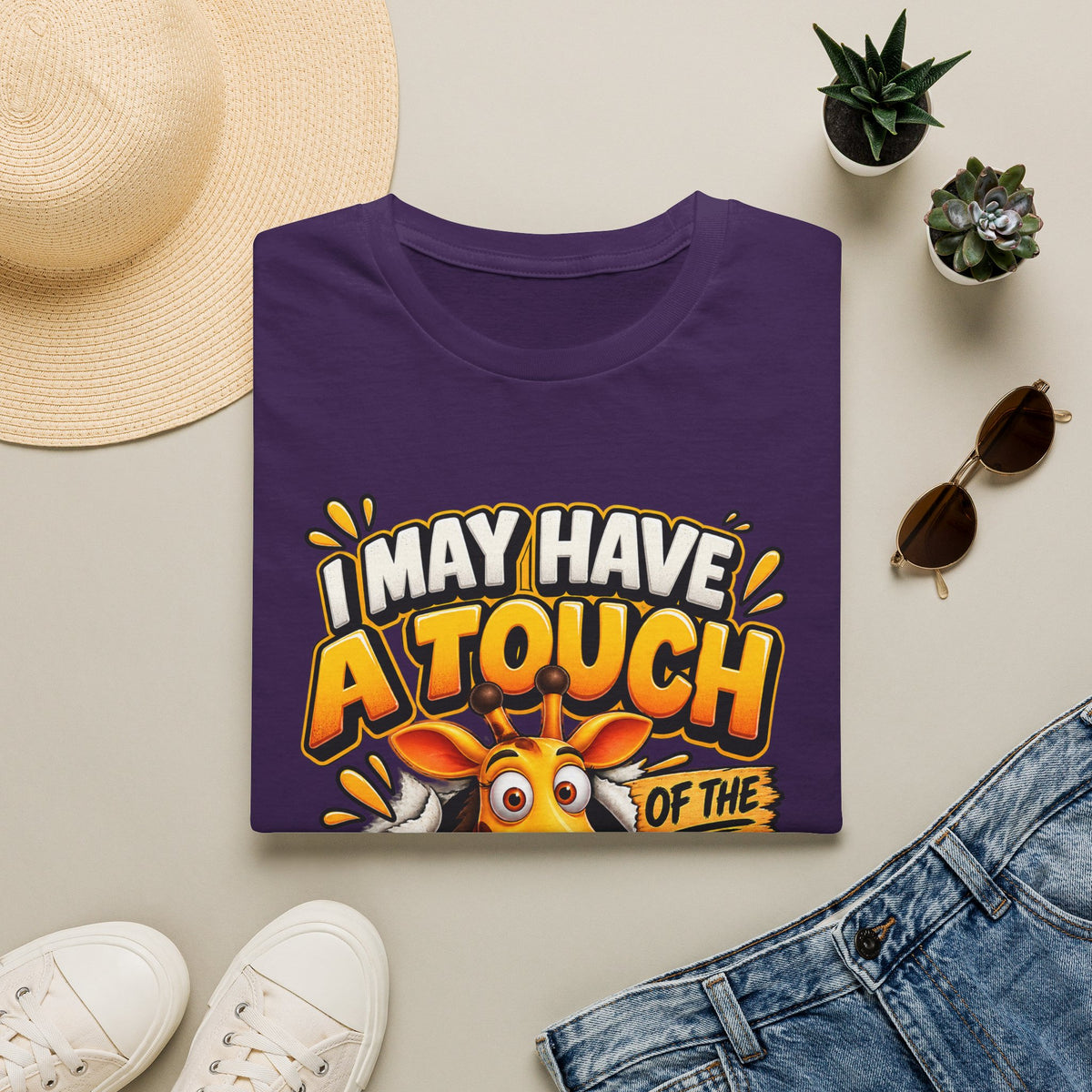 I May Have A Touch Of The Giraffe-Graphic Adult T-Shirt