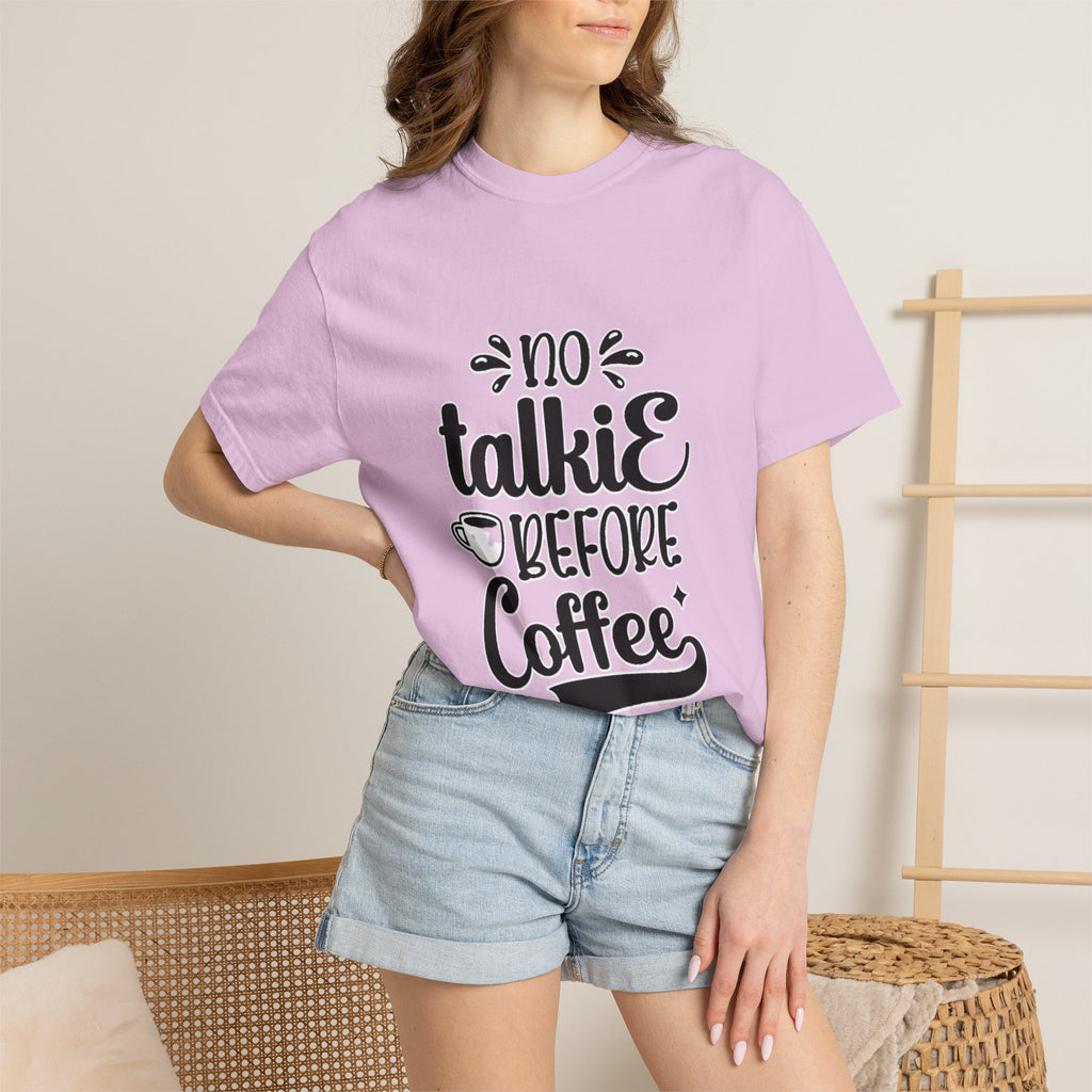 No Talkie Before Coffee Adult T-Shirt