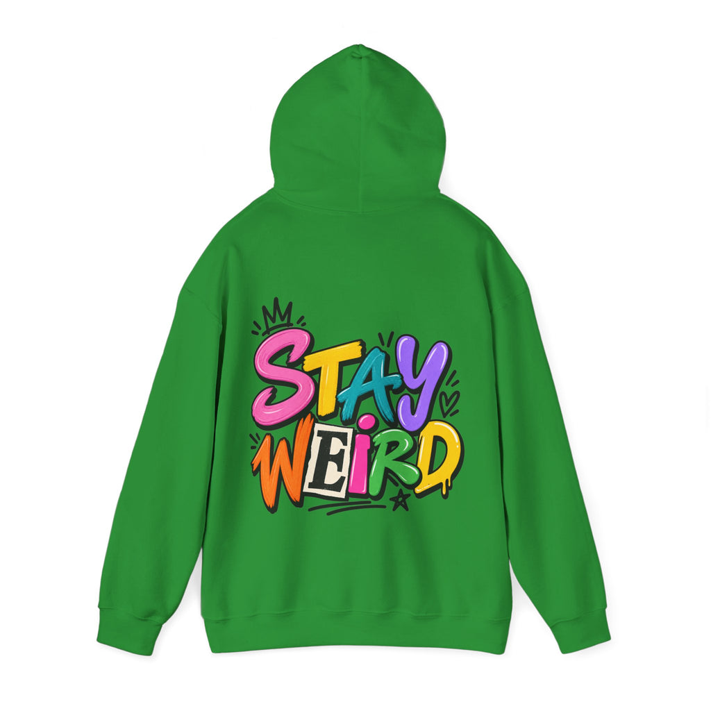 Stay Weird Adult Hoodie – Colorful Graffiti Graphic Hoodie