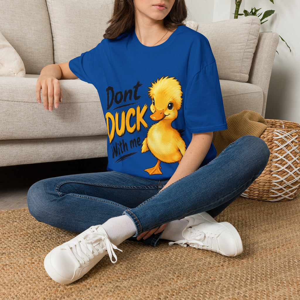 Don't Duck With Me Adult T-Shirt — Cute Yellow Duck Graphic Tee