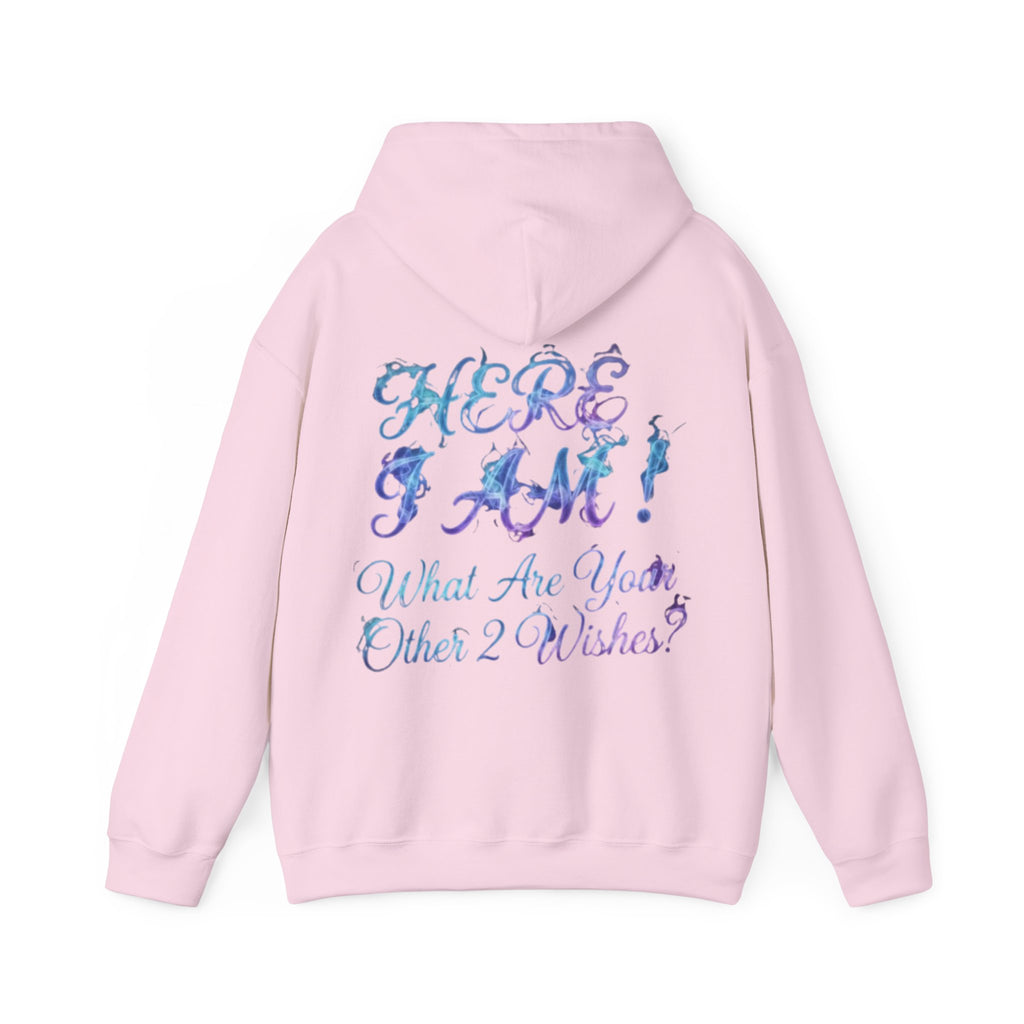 Adult Hoodie — “Here I Am!” Inspirational Script Hooded Sweatshirt