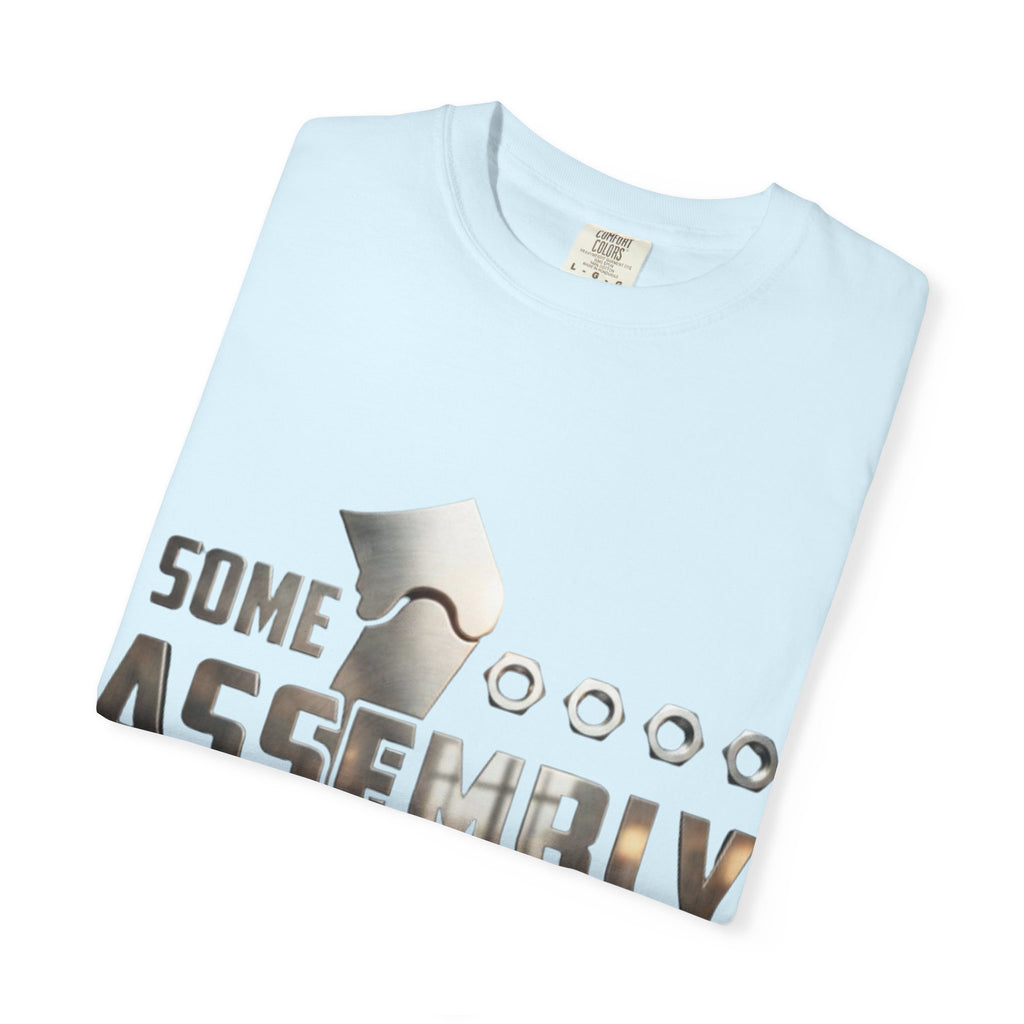 Some Assembly Required Adult T-Shirt — Funny DIY Carpenter Tee