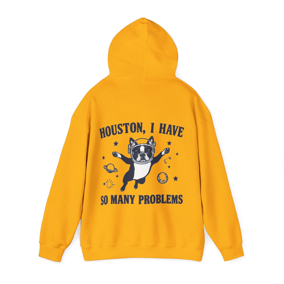 Houston, I Have So Many Problems Adult Hoodie — Funny Space French Bulldog Graphic Hoodie