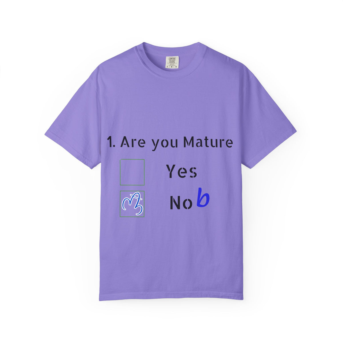 Adult T-Shirt — Funny "Are You Mature?" Checkbox Graphic Tee