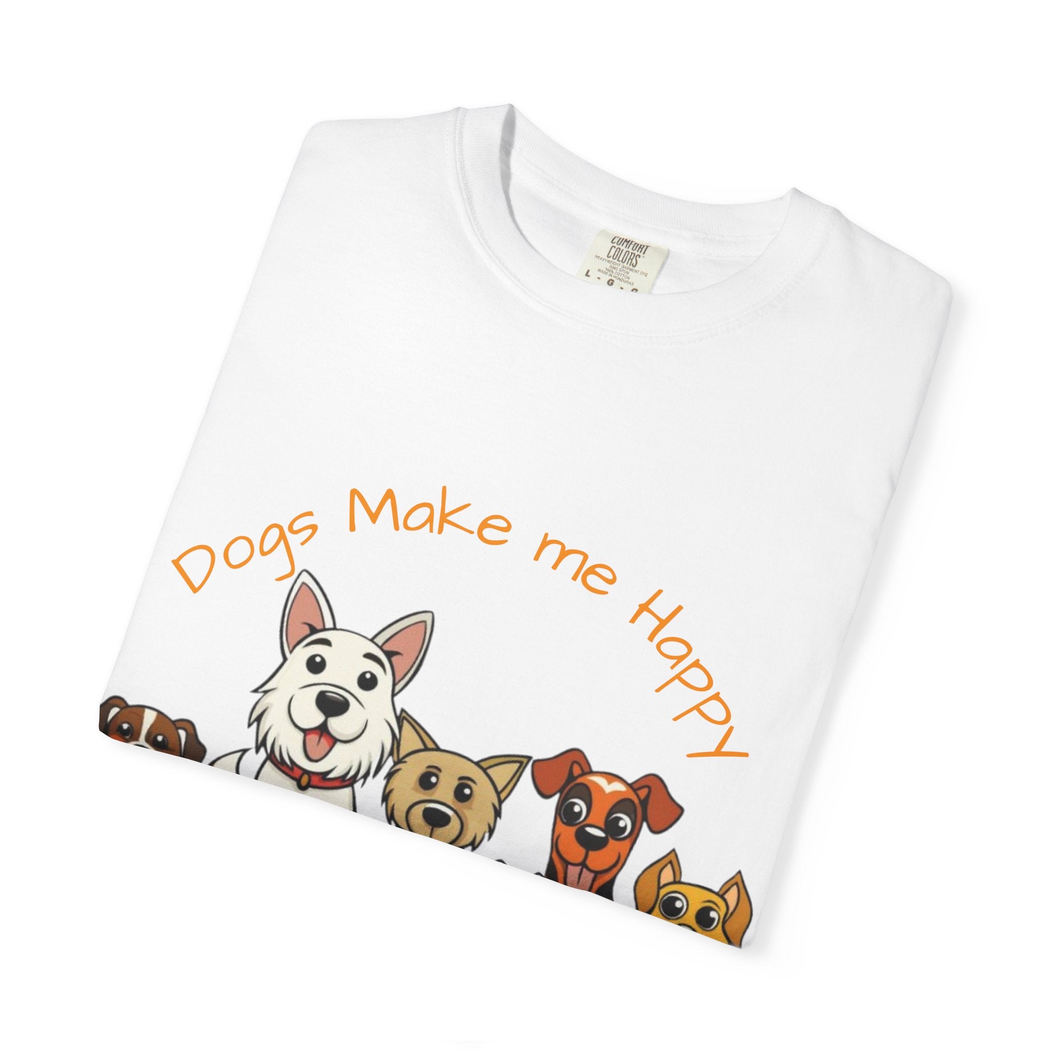 Dog Lover Tee — "Dogs Make Me Happy, Humans Make My Head Hurt" Graphic Adult T-Shirt