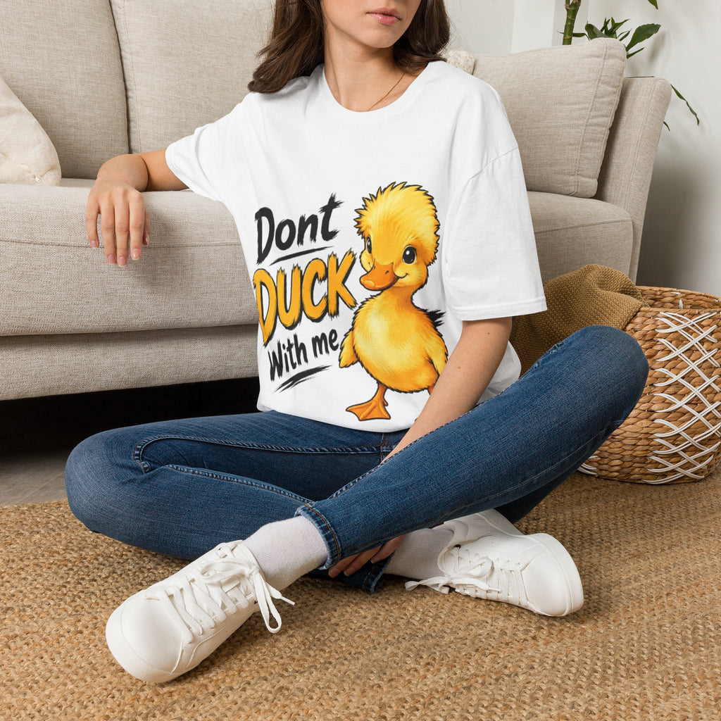 Don't Duck With Me Adult T-Shirt — Cute Yellow Duck Graphic Tee