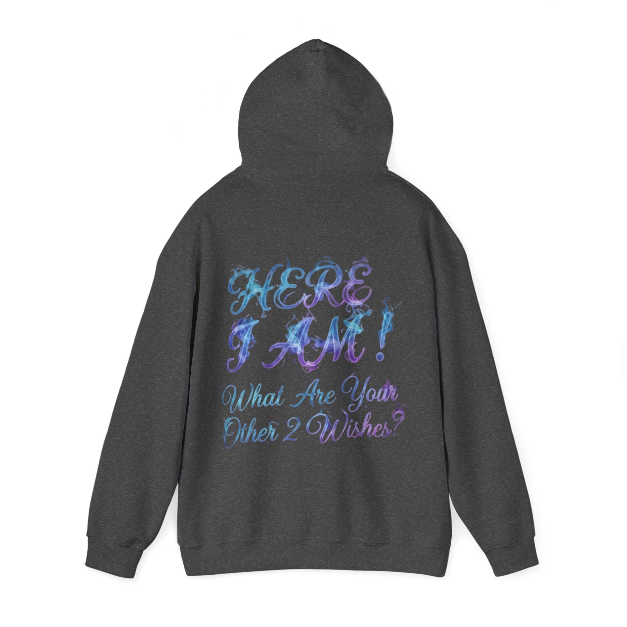 Adult Hoodie — “Here I Am!” Inspirational Script Hooded Sweatshirt