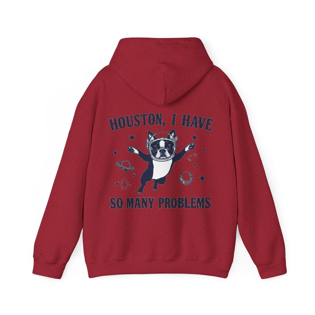 Houston, I Have So Many Problems Adult Hoodie — Funny Space French Bulldog Graphic Hoodie