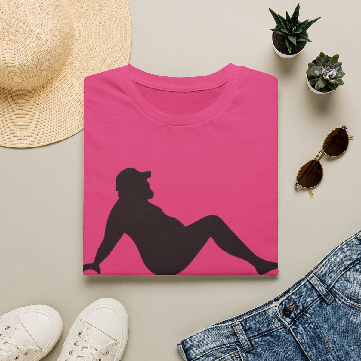 Curvy Silhouette Adult T-Shirt — "Real Men Have Curves" Graphic Tee