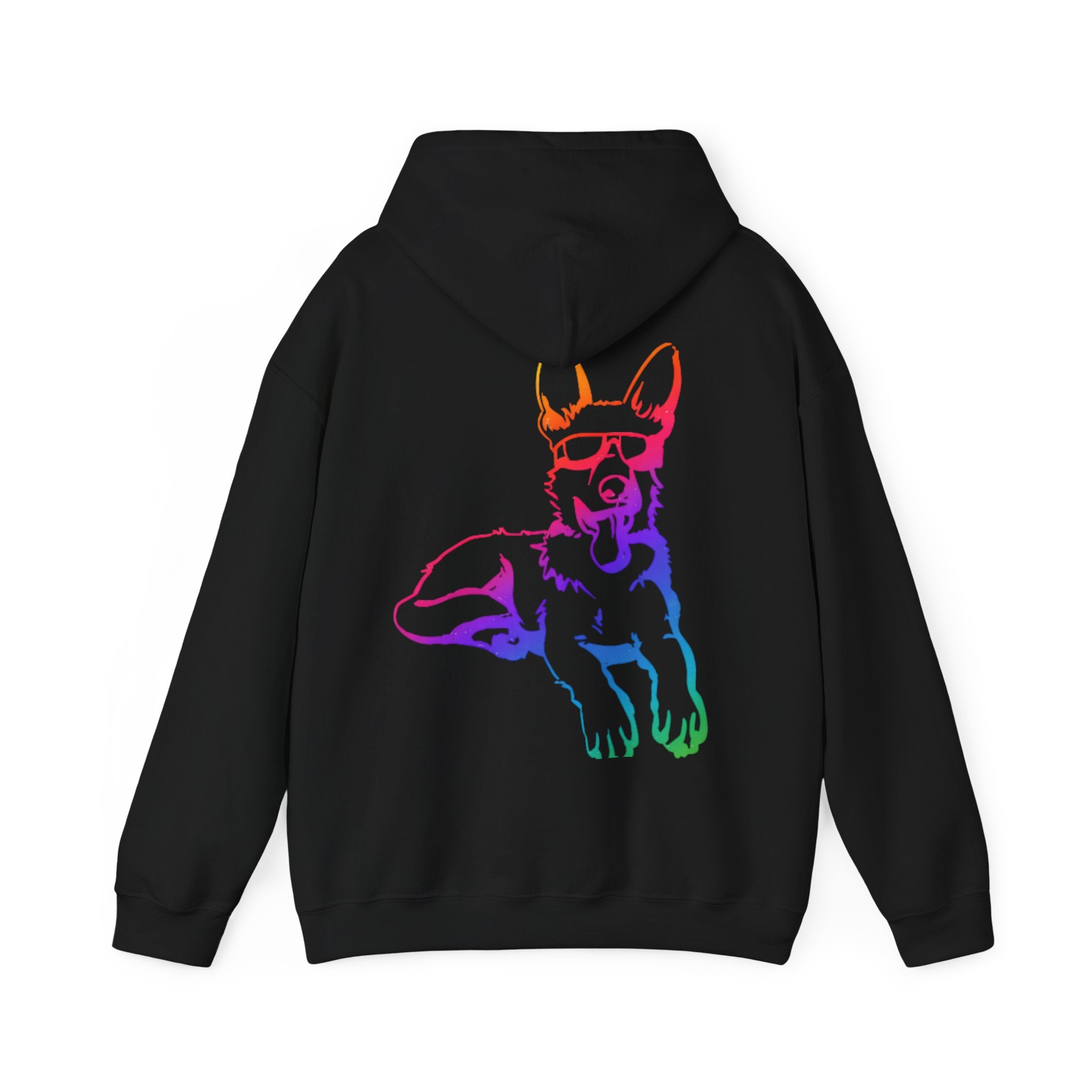 Rainbow Neon German Shepherd Hoodie |  Adults Hoodie