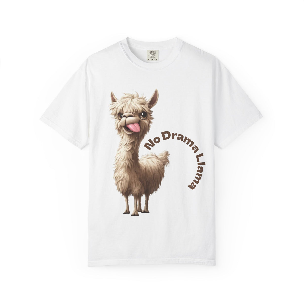No Drama Llama Adult T-Shirt — Funny Llama Graphic Tee for Animal Lovers