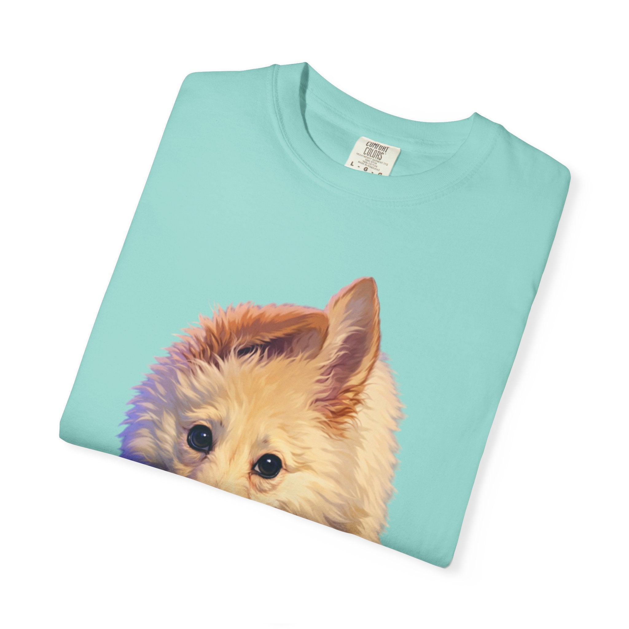 Tea Addict Puppy tee | Tyra Illustration Adult T-Shirt
