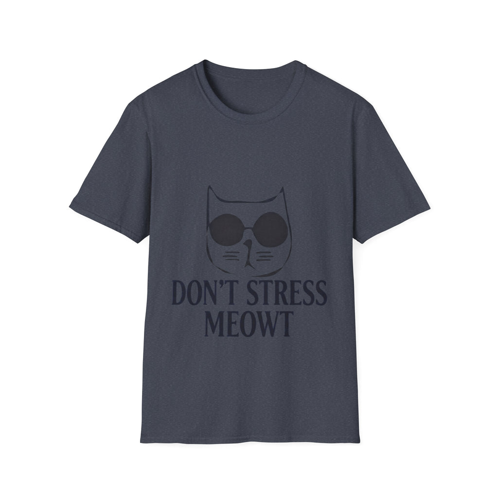 Cat Graphic Adult T-Shirt — "Don't Stress Meowt" Relaxed Tee for Cat Lovers