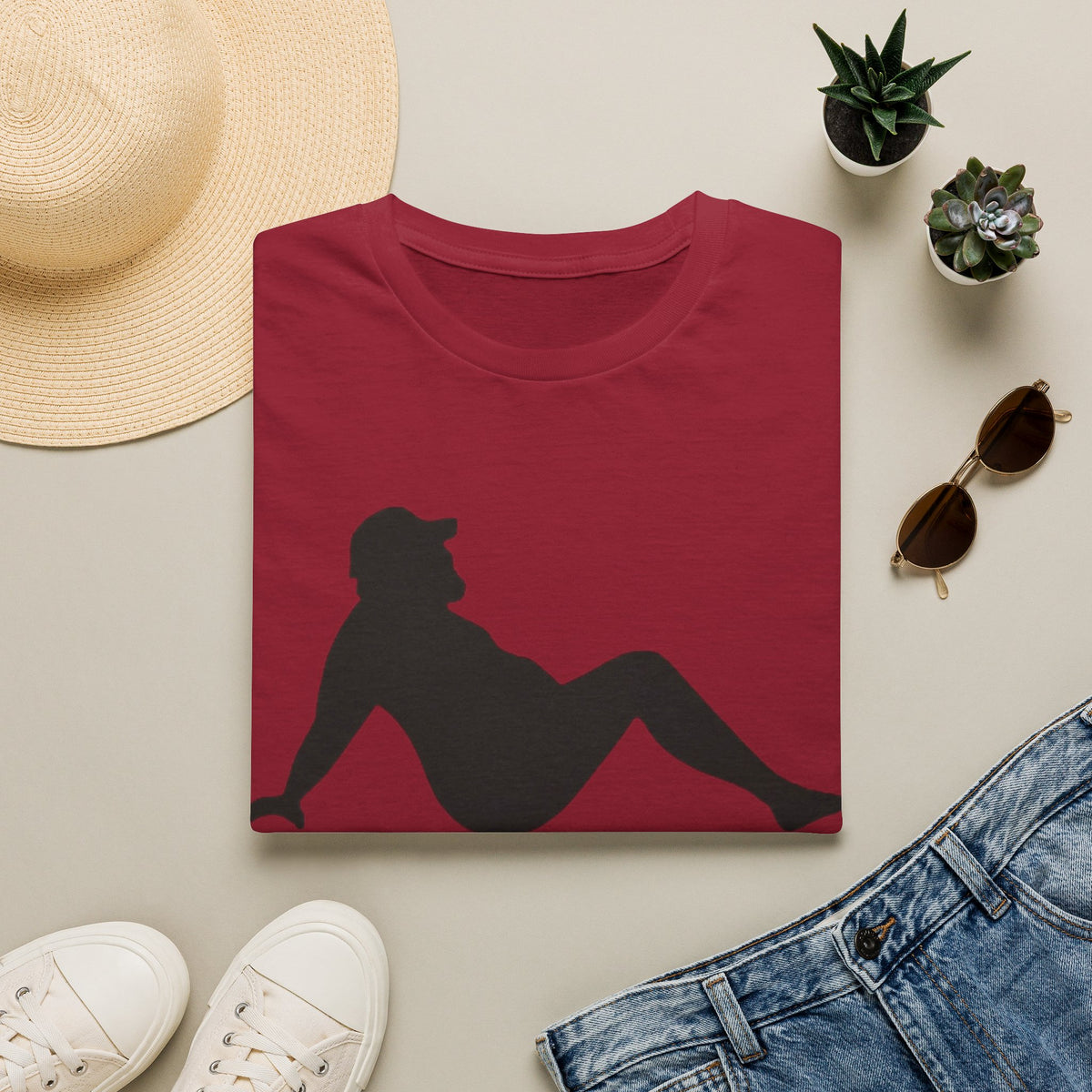 Curvy Silhouette Adult T-Shirt — "Real Men Have Curves" Graphic Tee