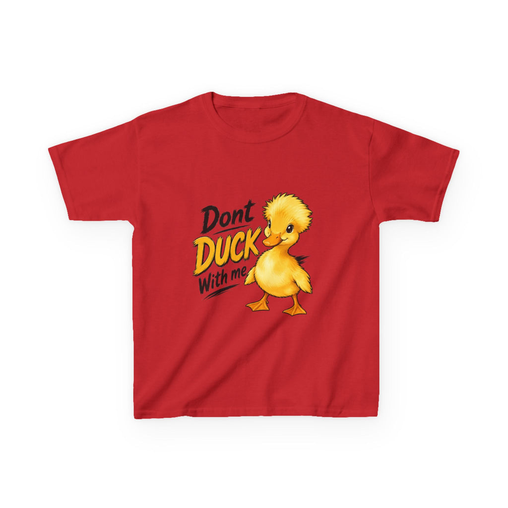 Kids Tee — “Don't Duck With Me” Cute Angry Duck Graphic