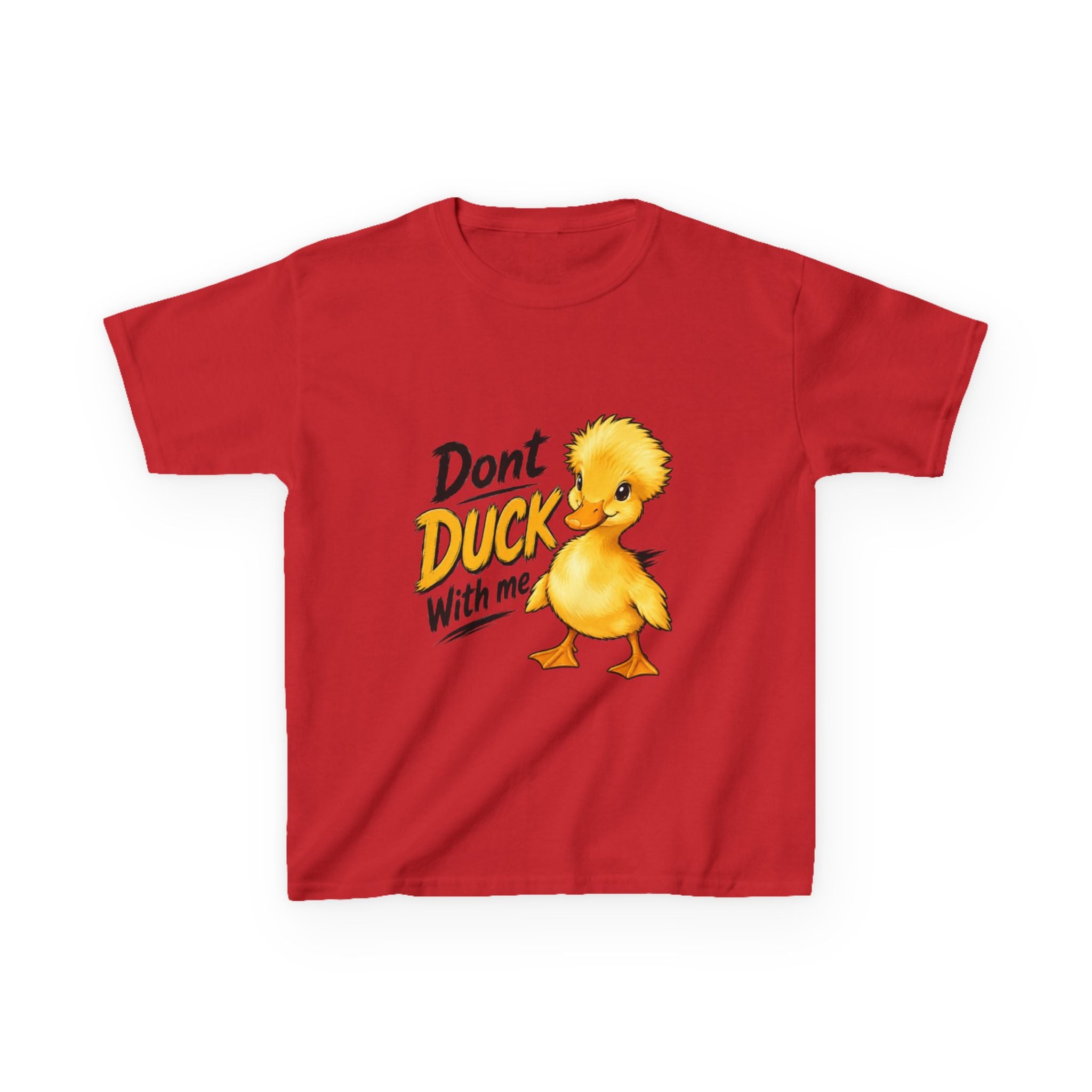 Kids Tee — “Don't Duck With Me” Cute Angry Duck Graphic