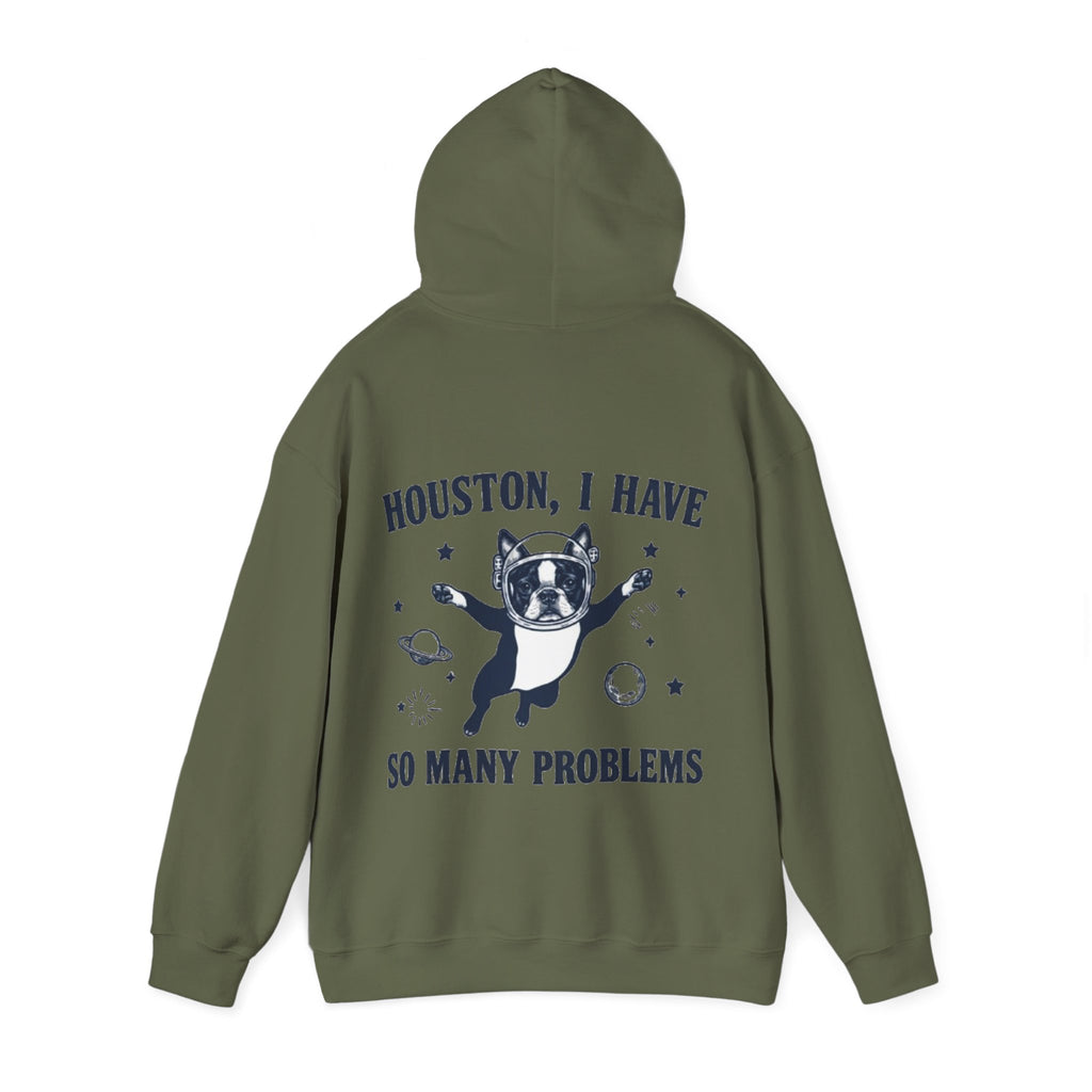 Houston, I Have So Many Problems Adult Hoodie — Funny Space French Bulldog Graphic Hoodie