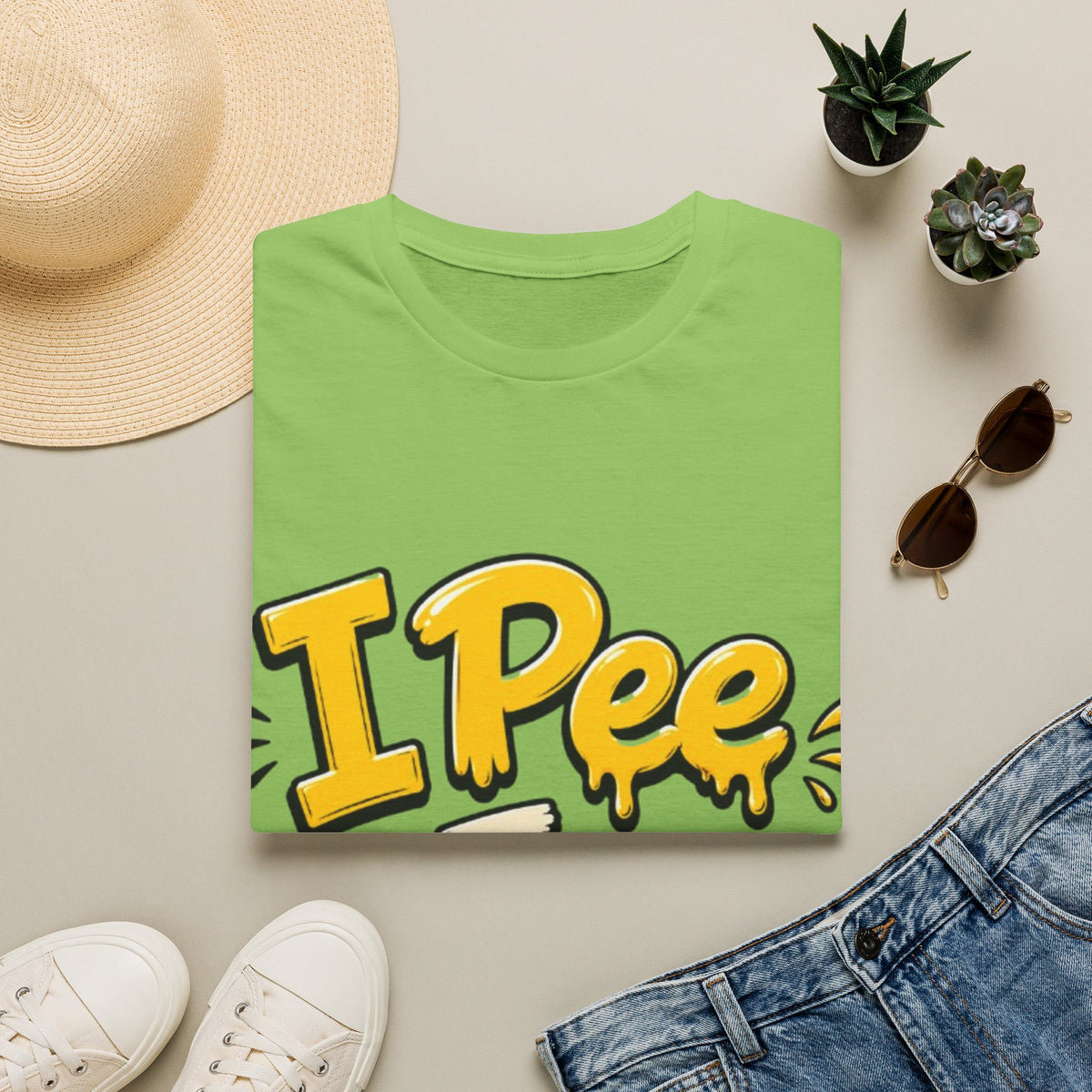 Funny "I Pee in Pools" Adult T-Shirt — Humorous Summer Pool Party Tee