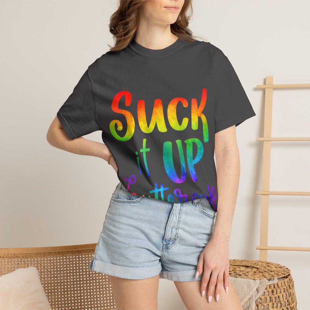 Suck It Up Buttercup Rainbow Graphic Adult T-Shirt