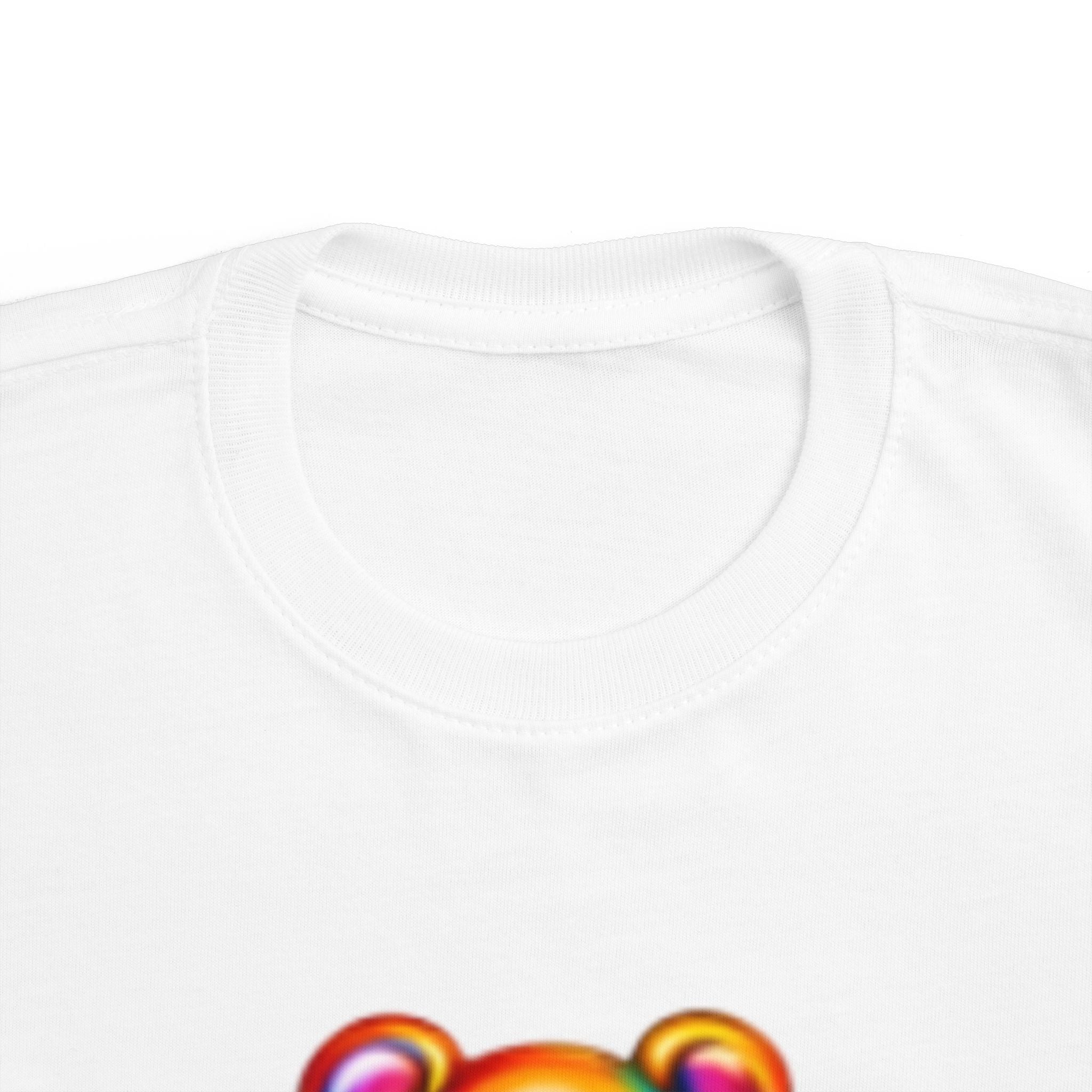 Rainbow Teddy Bear BE KIND Toddler Tee | Kids Positive Message Shirt