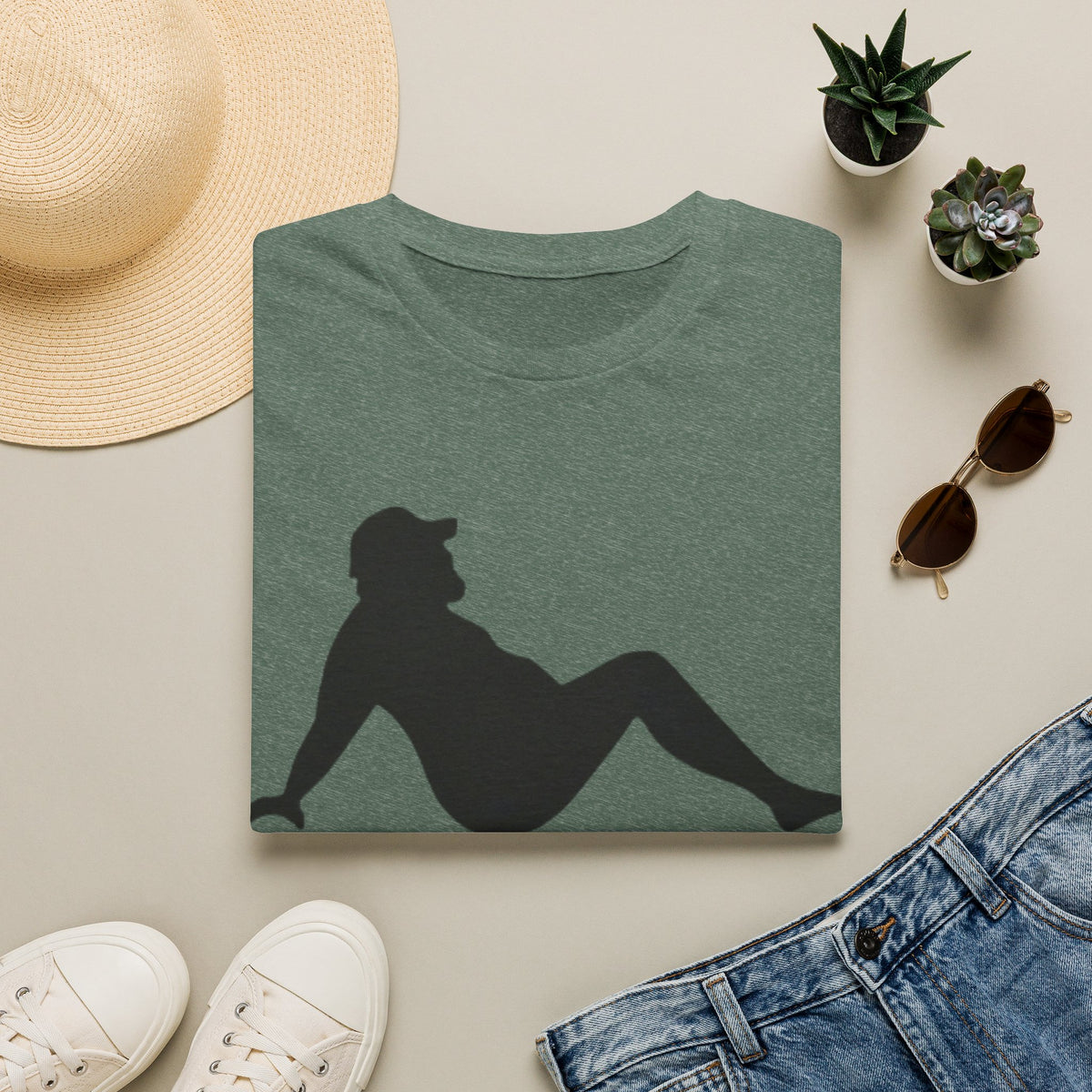 Curvy Silhouette Adult T-Shirt — "Real Men Have Curves" Graphic Tee