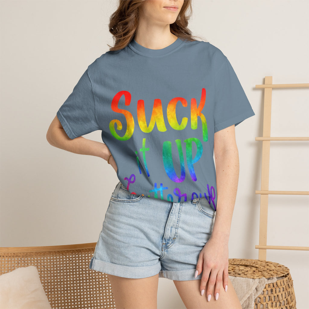 Suck It Up Buttercup Rainbow Graphic Adult T-Shirt