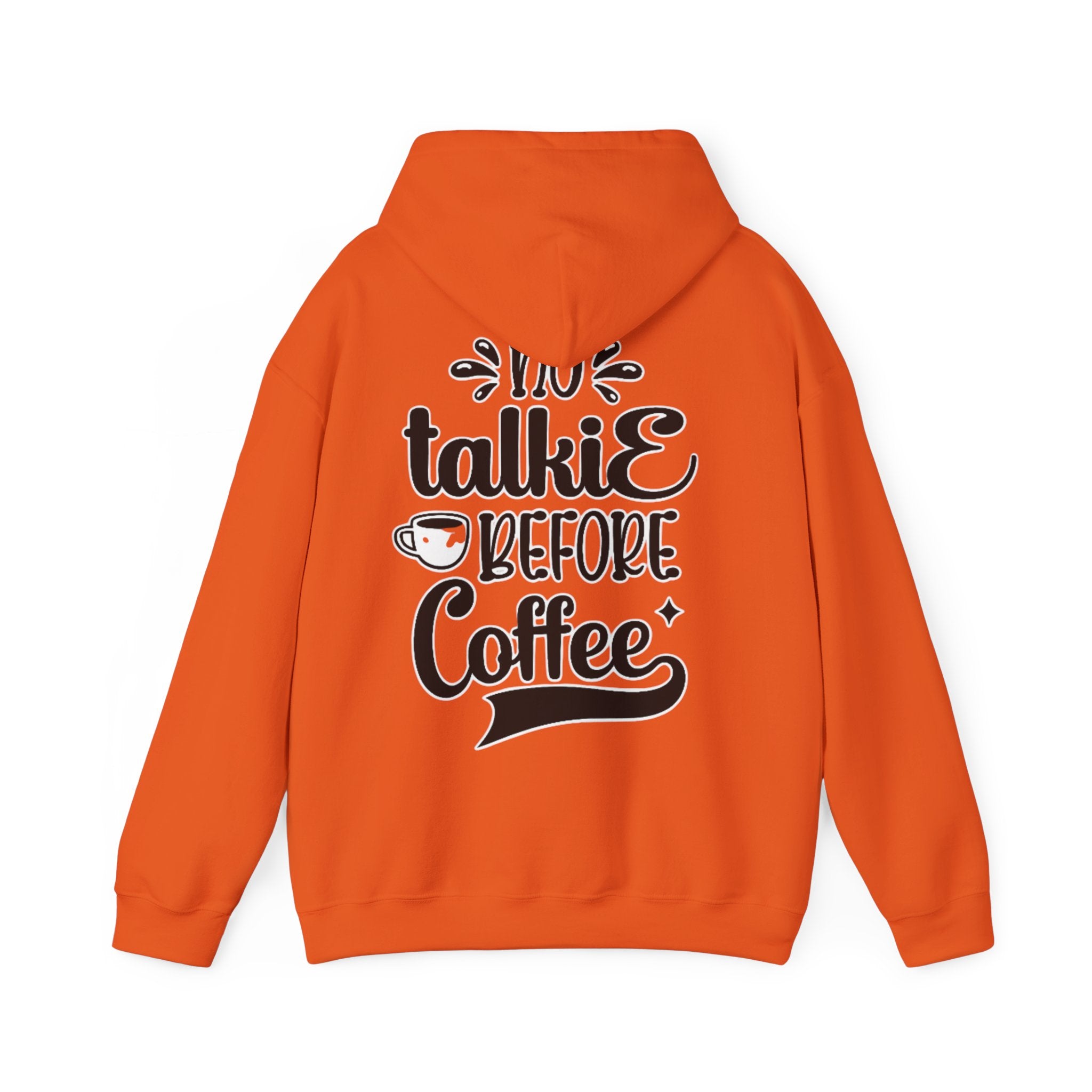 Adult Hoodie — 'No Talkie Before Coffee' Graphic Pullover