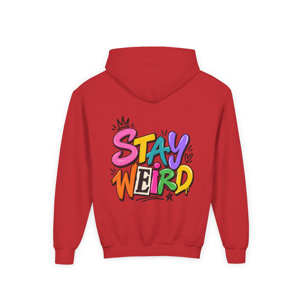 Kids Hoodie - "Stay Weird" Colorful Graffiti Graphic