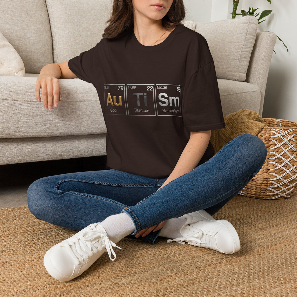 Adult T-Shirt — 'Au Ti Sm' Periodic Table Autism Awareness Tee