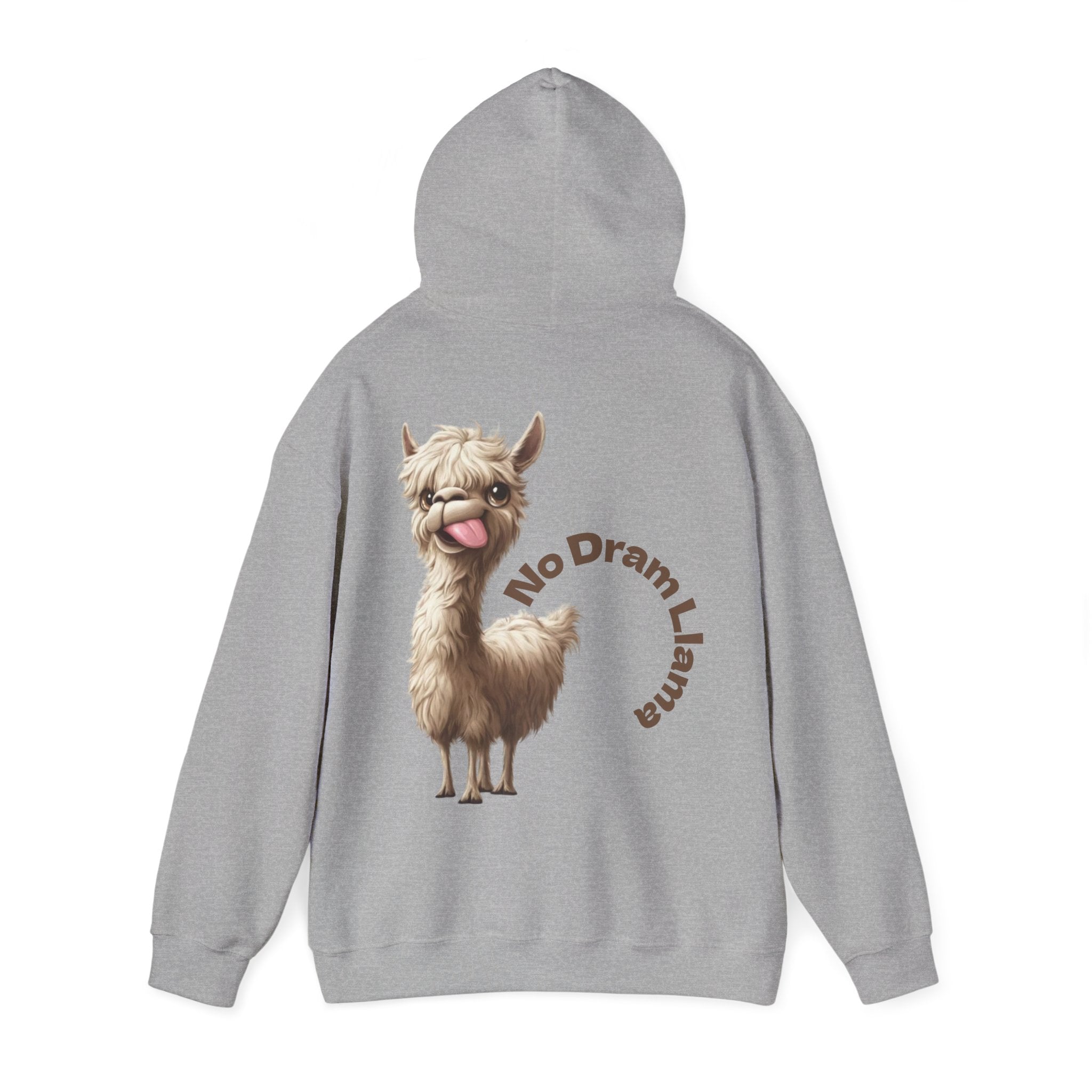 No Dram Llama Adult Hoodie – Cute Llama Graphic Pullover