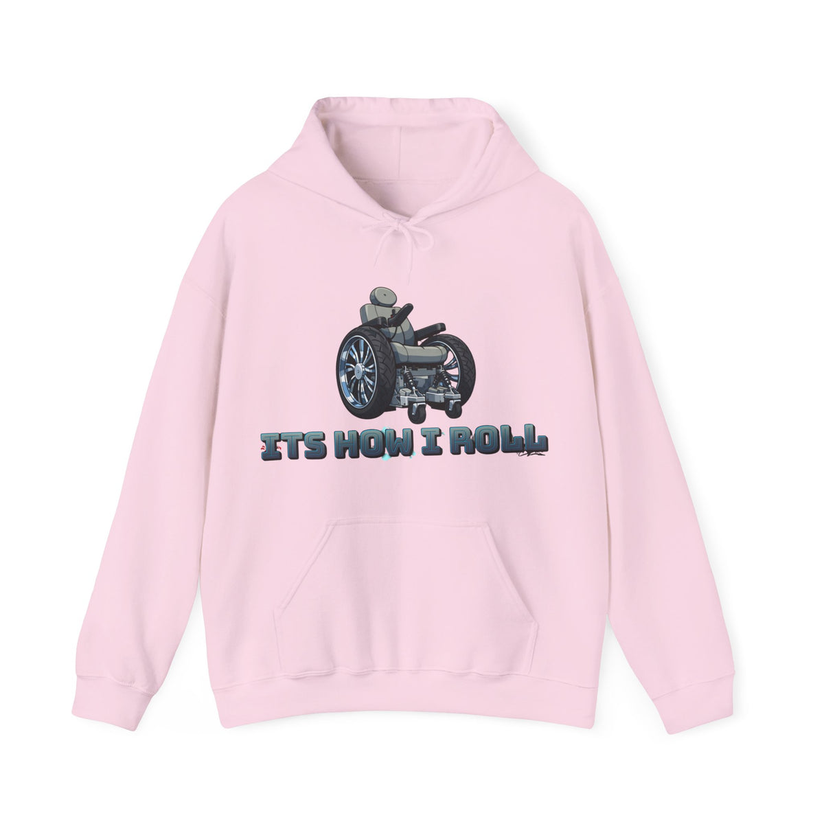 Adult Hoodie — 'It's How I Roll' Wheelchair Pride Graphic Hoodie