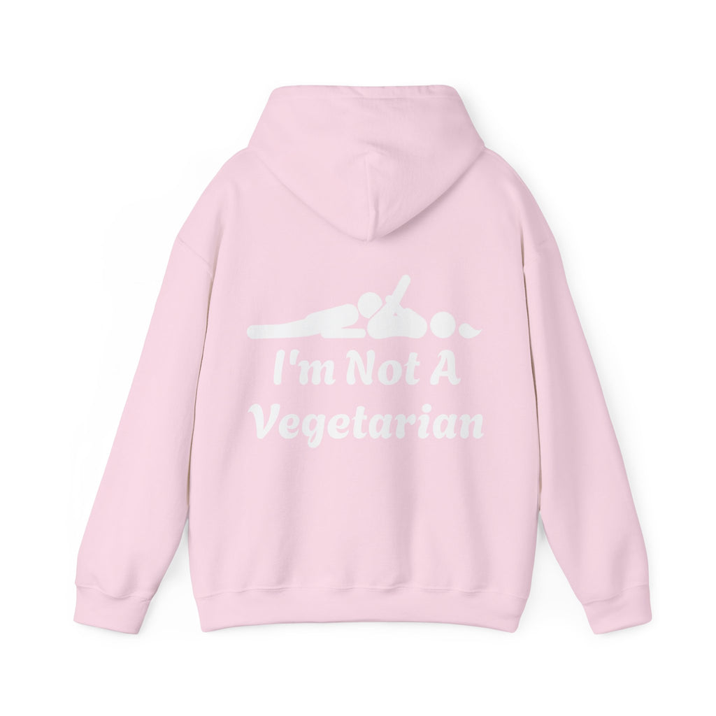 Classic White Adult Hoodie — i'm Not A Vegetarian