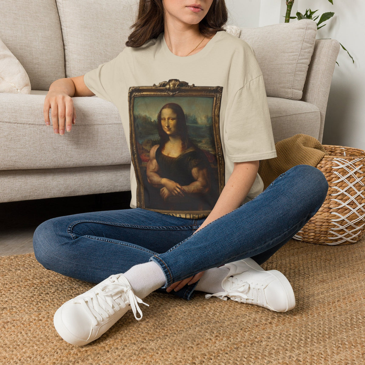 Mona Lisa Portrait Adult T-Shirt — Classic Renaissance Art Tee