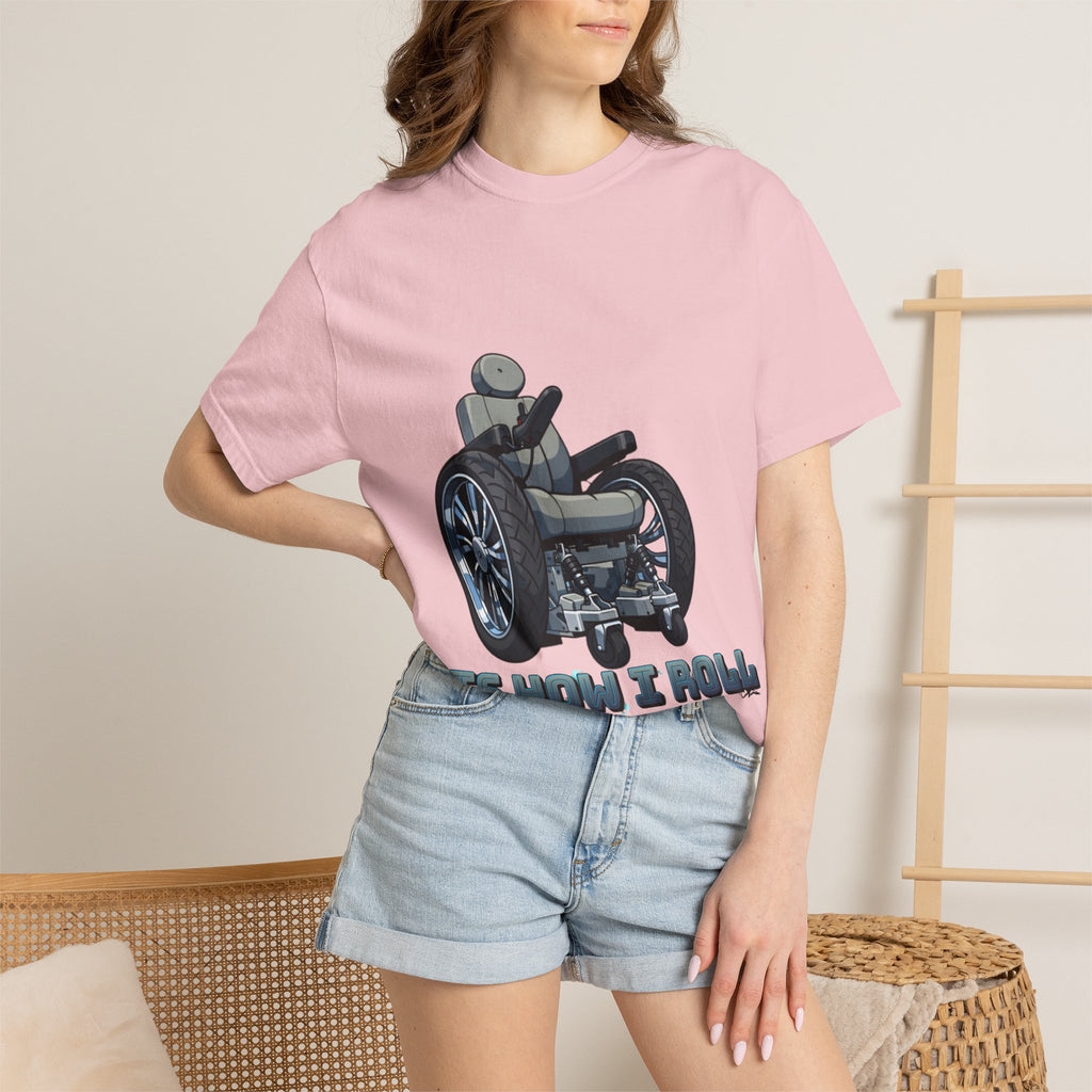 Adult T-Shirt — 'It's How I Roll' Wheelchair Graphic Tee