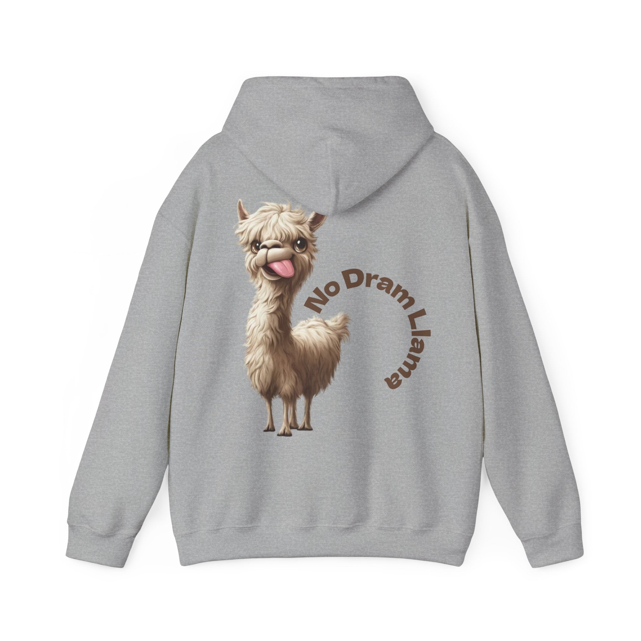 No Dram Llama Adult Hoodie – Cute Llama Graphic Pullover