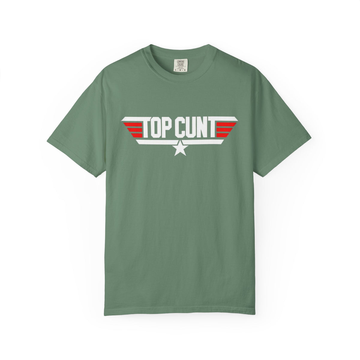 Top Cunt Graphic Adult T-Shirt — Retro Military-Inspired Statement Tee