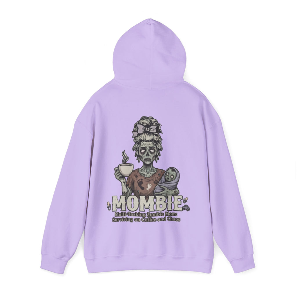 Mombie Adult Hoodie — “Mombie” Funny Coffee & Chaos Mom Sweatshirt