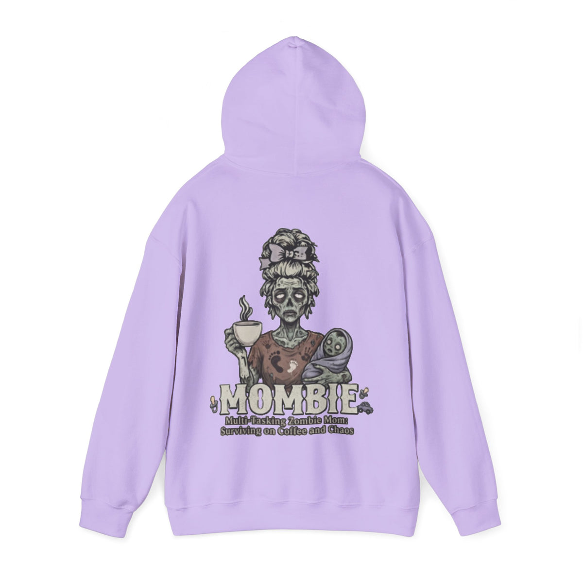 Mombie Adult Hoodie — “Mombie” Funny Coffee & Chaos Mom Sweatshirt