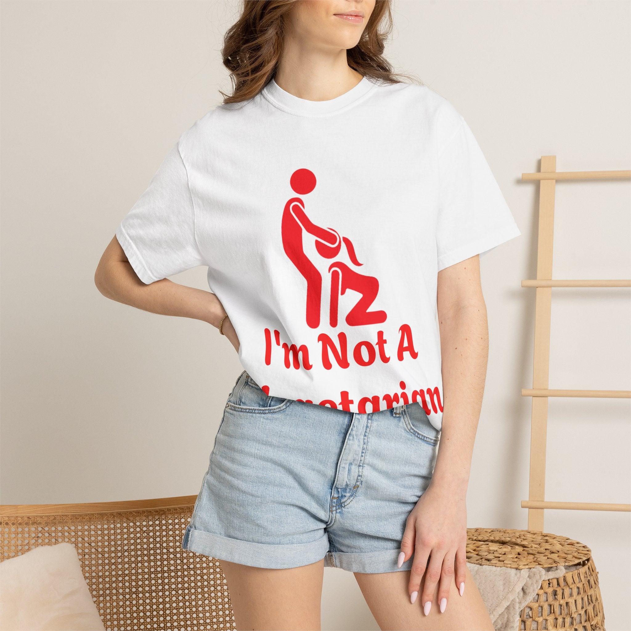Graphic Adult T‑Shirt — "I'm Not A Vegetarian" Funny Meat Lover Tee