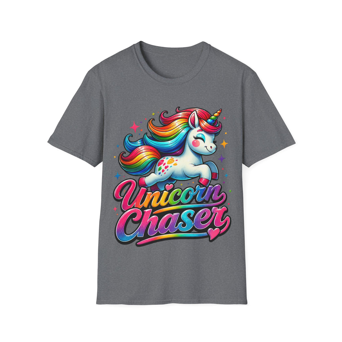 Funny Unicorn Chaser Adult T-Shirt — Rainbow Magical Unicorn Tee