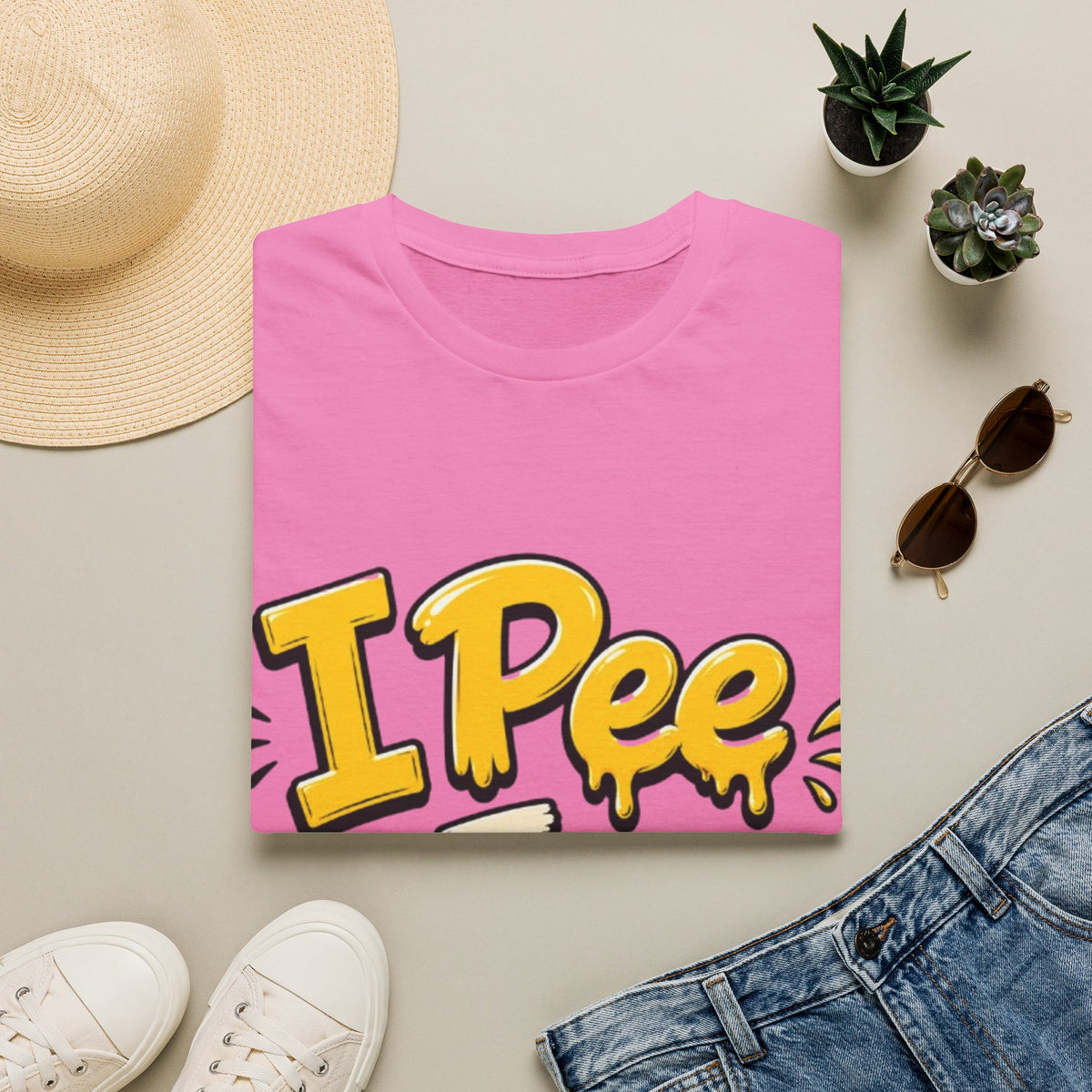 Funny "I Pee in Pools" Adult T-Shirt — Humorous Summer Pool Party Tee