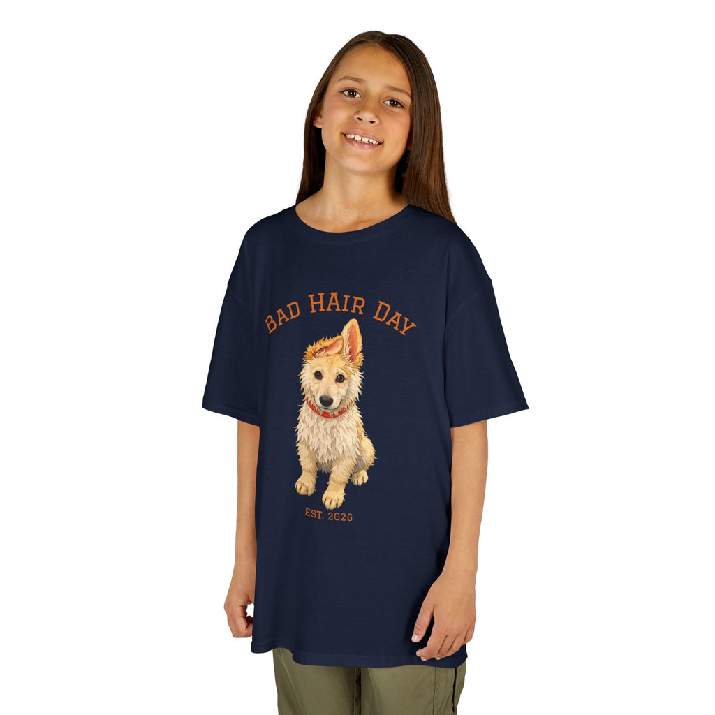 Bad Hair Day Puppy Tee | Tyra Illustration Kids T-Shirt