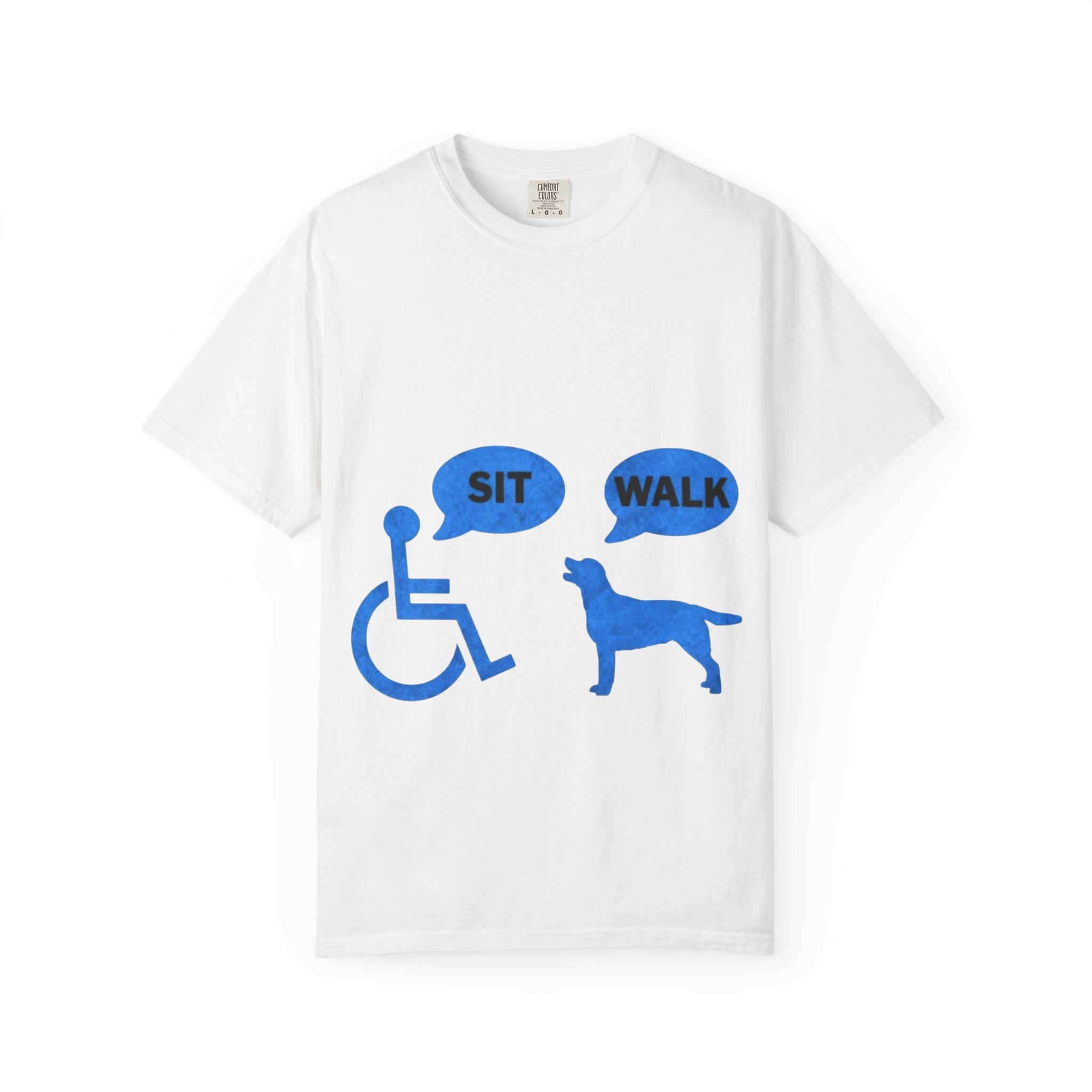 Disabled Veteran & Service Dog T-Shirt — "Sit / Walk" Graphic Tee