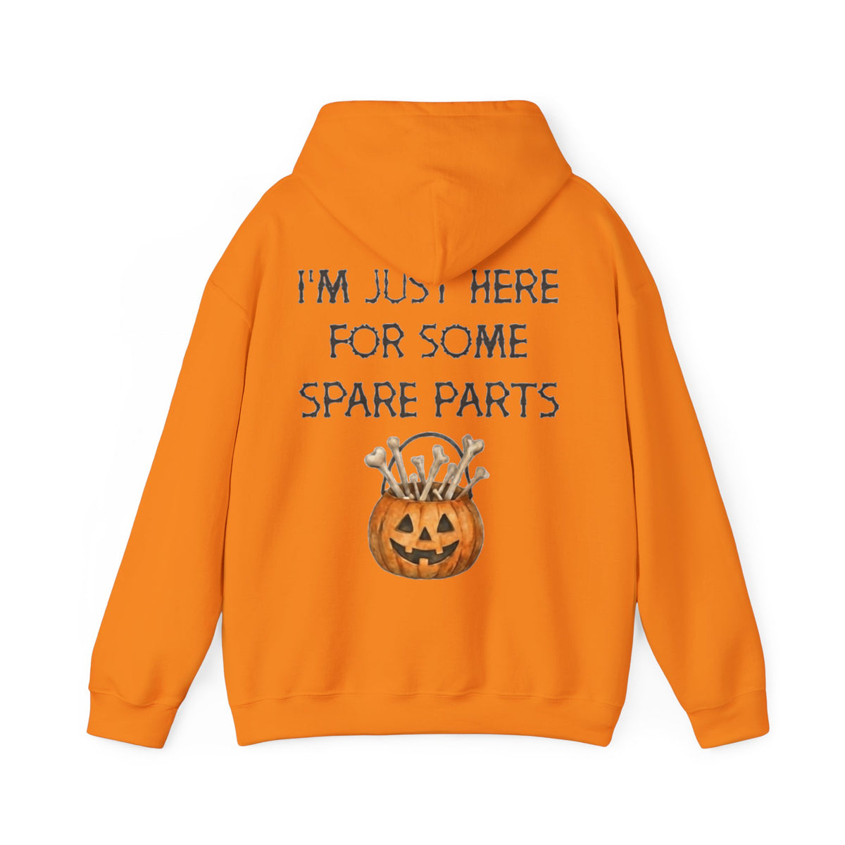 Halloween Pumpkin 'I'm Just Here for Some Spare Parts' Adult Hoodie