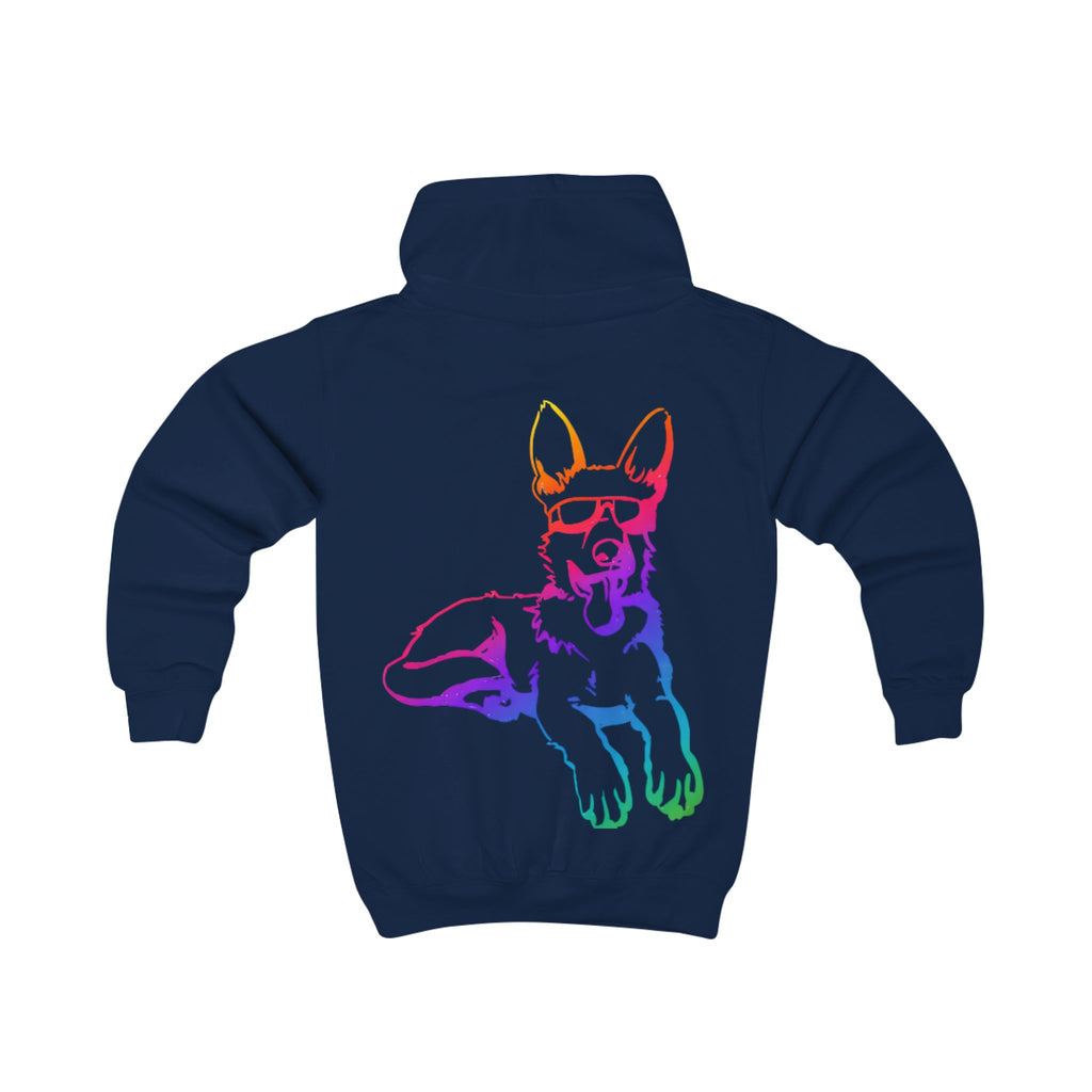 Rainbow Neon German Shepherd Hoodie / Kids Hoodie