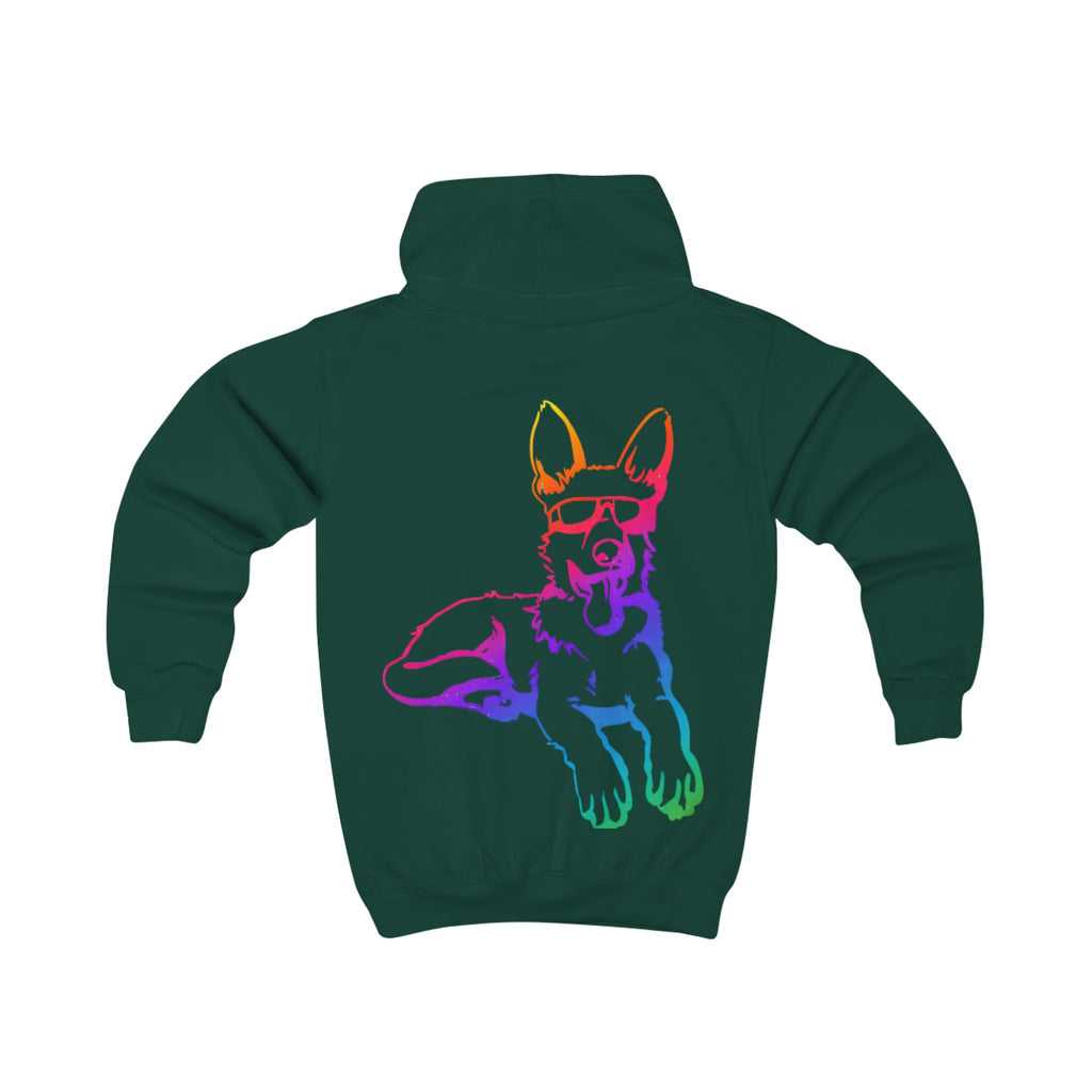Rainbow Neon German Shepherd Hoodie / Kids Hoodie