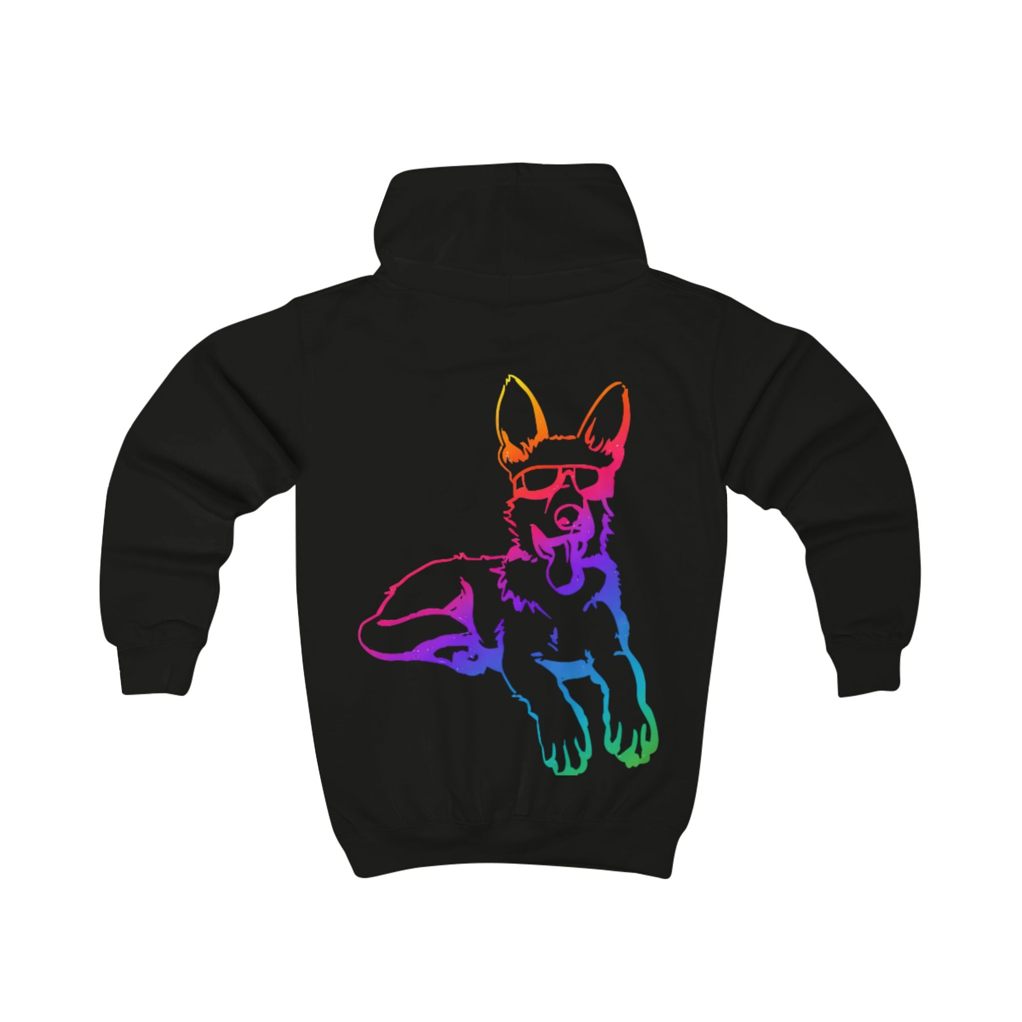 Rainbow Neon German Shepherd Hoodie / Kids Hoodie
